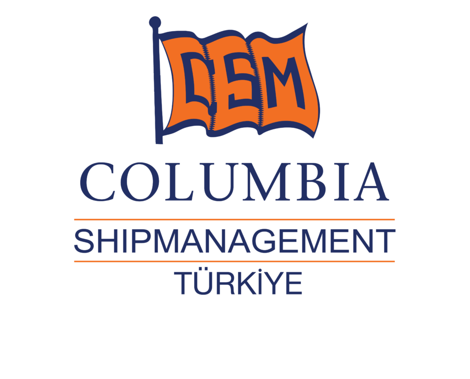 CSM Turkey logo in orange and blue colours flag shaped